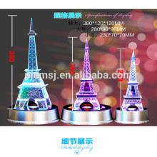 Eiffel tower model of crystal ,crystal eiffel tower with led light base